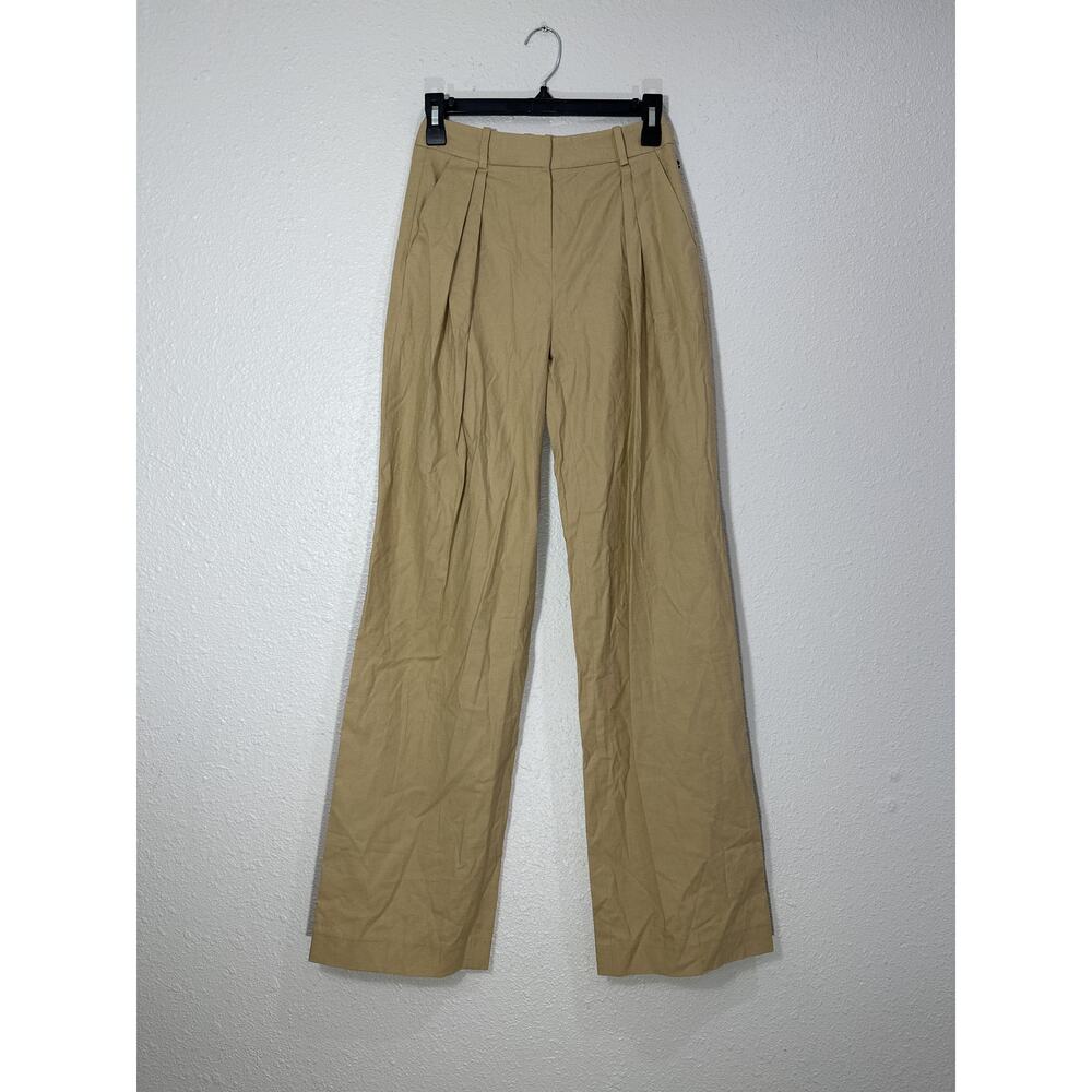 Calvin Klein Tan Linen Blend Pants Size 0 NWT